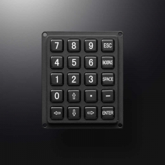 Customized Layout Black Metal Keypad With 20 Keys