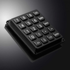 Teclado de metal negro de diseño personalizado con 20 teclas