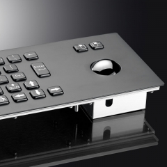 Schwarz Metall PC Tastatur Terminal Tastatur Vandalensichere robuste Panel Mount Edelstahl Tastatur für Self Service Kiosk