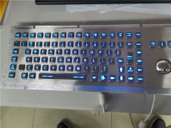 Metallmedizinische Tastatur mit 103 Schlüssel-Trackball-industrieller Tastatur spanisch-russische Tastatur für Selbstservice-Kiosk