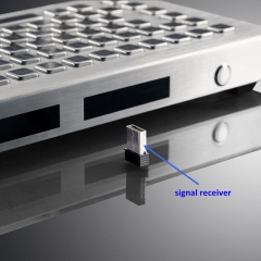 Teclados industriales inalámbricos de acero inoxidable de 2,4 GHz, teclado de Metal resistente al agua con panel táctil integrado