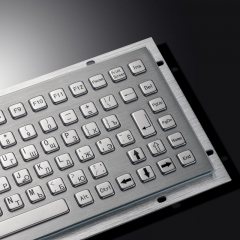 86 Keys Ruggedized Waterproof Mini Stainless Steel Compact Metal Industrial Keyboard For Kiosks CNC Machine