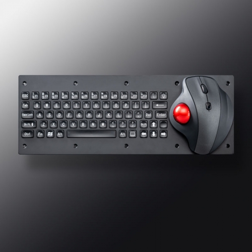 Industrial Keyboard With Ergonomic Trackball