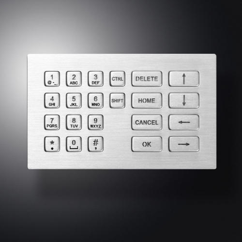 22 Keys Metal Numeric Keypads With Backlight