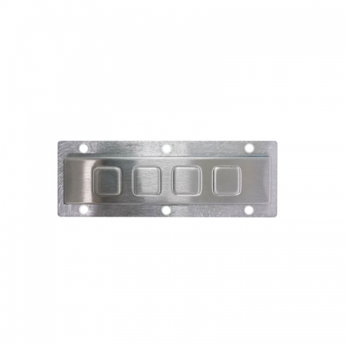 Customizable Layout Function Display 4 Keys Rear Panel Mount Metal Keypads Stainless Steel Keyboards