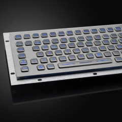 89 Keys Panel Mount Spainish Layout Industrial Metal Keyboard With Touchpad and Backlight