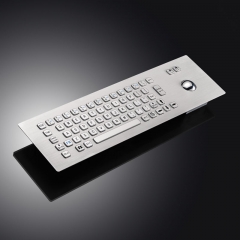 Customized IP65 Waterproof Stainless Steel Rugged Keyboard With Trackball Suit For CNC Machine Industry