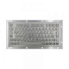 79 Keys Surface Sandblasting Process Rugged Waterproof Stainless Steel Compact Metal Industrial Keyboard