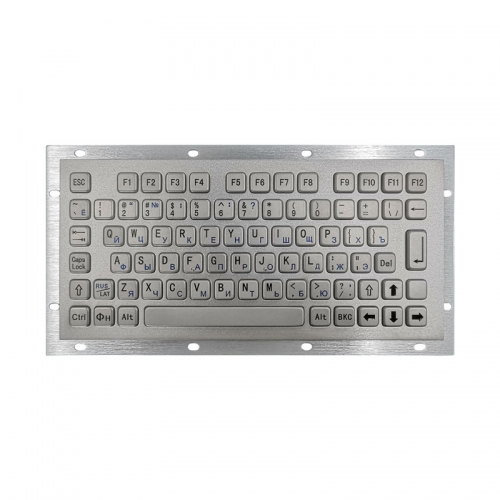 Teclado industrial de metal compacto, resistente al agua, resistente al agua, con proceso de pulido superficial de 79 teclas