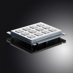 12 teclado numérico industrial al aire libre del metal de las llaves 3X4 retroiluminado LED para el control de acceso del quiosco del cajero automático