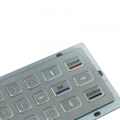 Custom 18 Keys Waterproof Dustproof Vandalproof Backlit Metal Keypad Use For Self Ordering Machine