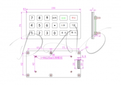 Custom 18 Keys Rugged Vandal Proof Stainless Steel Metal Keypad For Industrial Control Machine