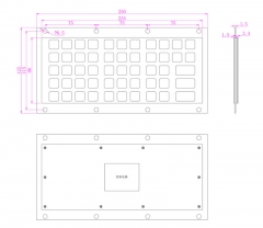 Customized 52-keys Embedded Industrial Metal Keypad Use For Supermarket Electronic Scale