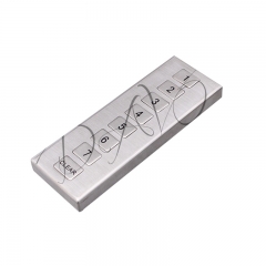 Customized 8-keys Desktop Metal Stainless Steel keypad