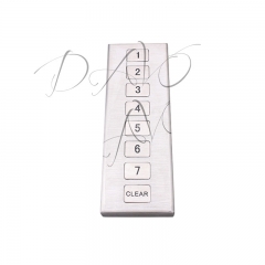Customized 8-keys Desktop Metal Stainless Steel keypad