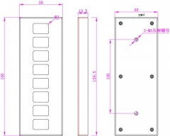 Teclados de metal IP65 4*4 chaves à prova d'água teclados de aço inoxidável para quiosque