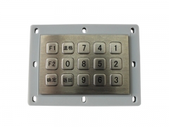 15 Keys IP65 Waterproof Stainless Steel Metal Industrial Keypad Use For Outdoor Self-service Kiosk