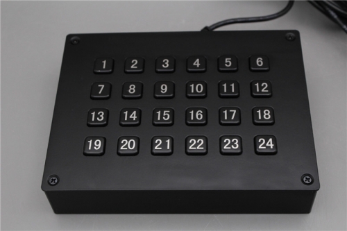 Customized 24 Keys Desktop Metal Industrial Numeric Keyboard For Machinery Equipment