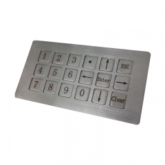 Teclados de metal IP65 4*4 chaves à prova d'água teclados de aço inoxidável para quiosque