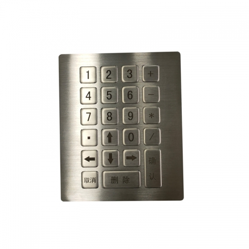 22 Keys IP65 Waterproof USB Interface Stainless Steel Metal Industrial Keypad
