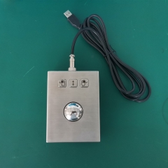 Mouse trackball meccanico incorporato USB PS2 Montaggio a pannello Dispositivo di puntamento industriale Rollerball in metallo da 38 mm