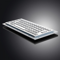IP67 Waterproof Rugged 65 Keys Panel Mount Stainless Steel Industrial Metal Keyboard