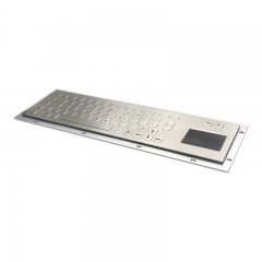Panel de montaje impermeable IP65 robusto quiosco con cable USB PS2 teclado industrial de metal con panel táctil