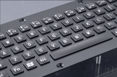 Mini-USB-Tastatur des Kiosk-Berührungsfelds mit industrieller Tastatur des Berührungsfelds verdrahtete Tastatur mit Trackpad 81keys der medizinischen Tastatur