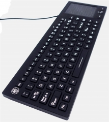 Waterproof Industrial Silicone Keyboard 2 in 1 Trackpad & Number keypad