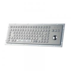IP65 Waterproof Backlight Industrial Stainless Steel Keyboards With Trackball