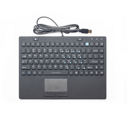 Teclado industrial de silicona con panel táctil para computadora de vehículo