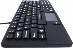 Mini teclado impermeable con teclado de silicona lavable IP68 con panel táctil