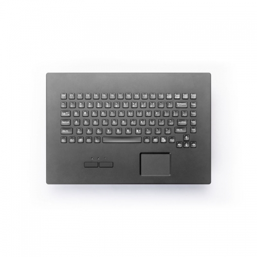 Waterproof Dustproof CNC Aluminum Machining Rugged Metal Keyboard With Touchpad For Vehicle System
