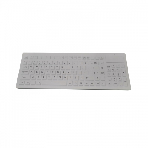 IP66 Waterproof 2.4 GHz Clinical Wireless Silicone Medical Keyboard With Number Keys.