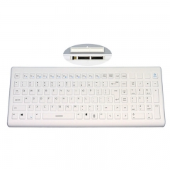 2.4 GHz Wireless Silicone Medical Waterproof Keyboard For Hospital Operation Room
