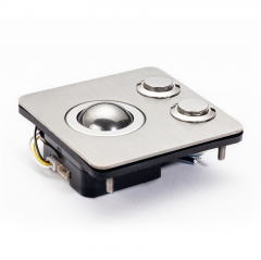 Panel Mount Mini Stainless Steel Metal 25mm Trackball Mouse With Two Button