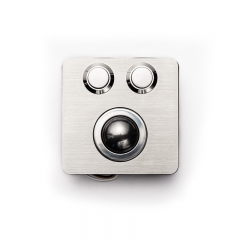 Panel Mount Mini Stainless Steel Metal 25mm Trackball Mouse With Two Button