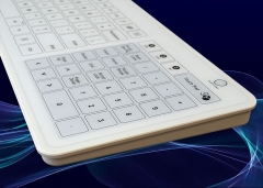 Teclado médico de cristal con pantalla táctil capacitiva, interfaz múltiple, USB, inalámbrico y Bluetooth