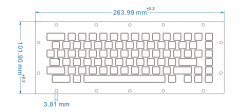 IP66 Waterproof Industrial Membrane Keyboard USB PS2 Interface