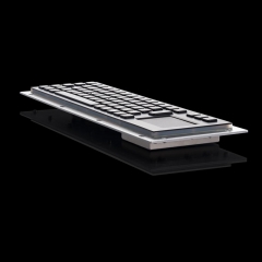 Panneau imperméable montage métal acier inoxydable kiosque industriel clavier noir avec touchpad intégré