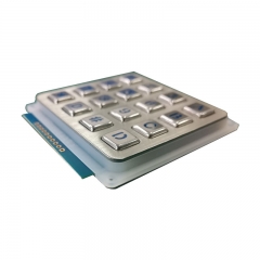 Teclados de metal IP65 4*4 chaves à prova d'água teclados de aço inoxidável para quiosque