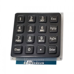 16 Keys Black Mini Compact Panel Mount Metal Keypad For Password Unlock Door System