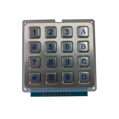 Teclados de metal IP65 4*4 chaves à prova d'água teclados de aço inoxidável para quiosque