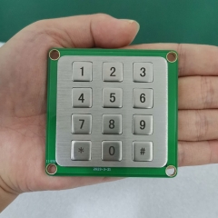 12 teclas 3x4 USB Kiosco de matriz iluminado teclados metal acero inoxidable retroiluminado teclado numérico para control de acceso