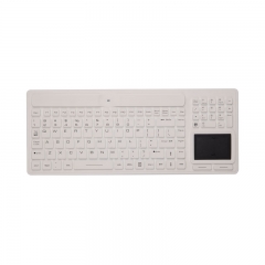 Teclado médico inalámbrico de silicona 2,4G con panel táctil