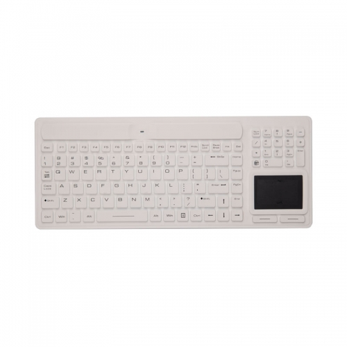 Teclado médico inalámbrico de silicona 2,4G con panel táctil