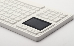 Teclado médico inalámbrico de silicona 2,4G con panel táctil