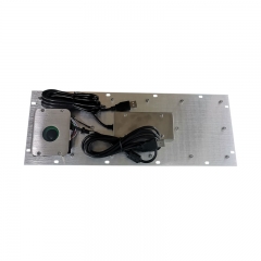 DAVO LIN Kiosk Otomasyon Makinesi Su Geçirmez Vandal Proof Panel Mount Kablolu USB endüstriyel metal klavye ile trackball Mouse