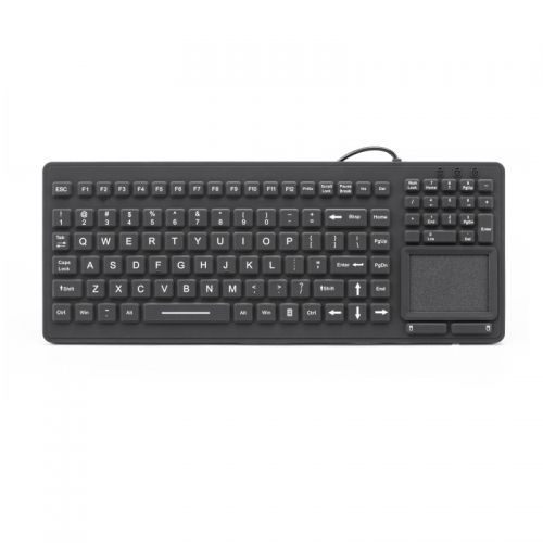 IP68 Waterproof Silicone Keyboard with Touchpad and Numeric Keypad