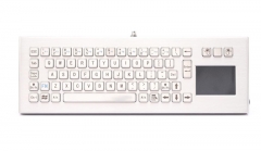 Teclado industrial de escritorio compacto con panel táctil